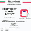 Certyfikat Jako�ci Dostaw Fiat Auto 